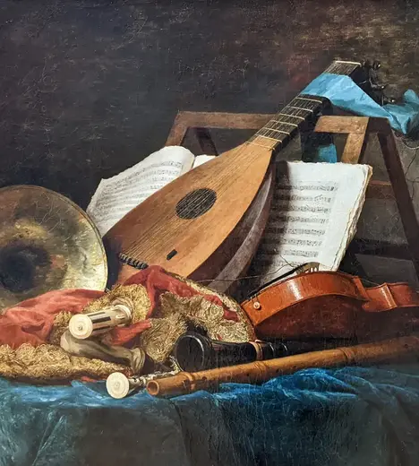 painting of musical instruments