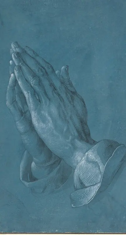 painting of praying hands