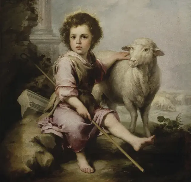 painting of a baby shepherd