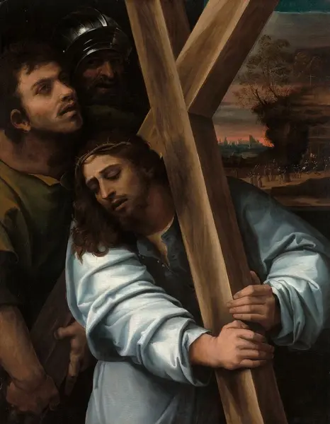 Christ and Simon of Cyrene by Sebastinano del Piombo